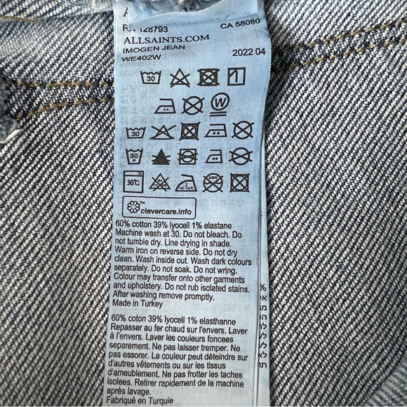 All Saints Imogen Slim Straight Leg Jeans - Picture 7 of 10